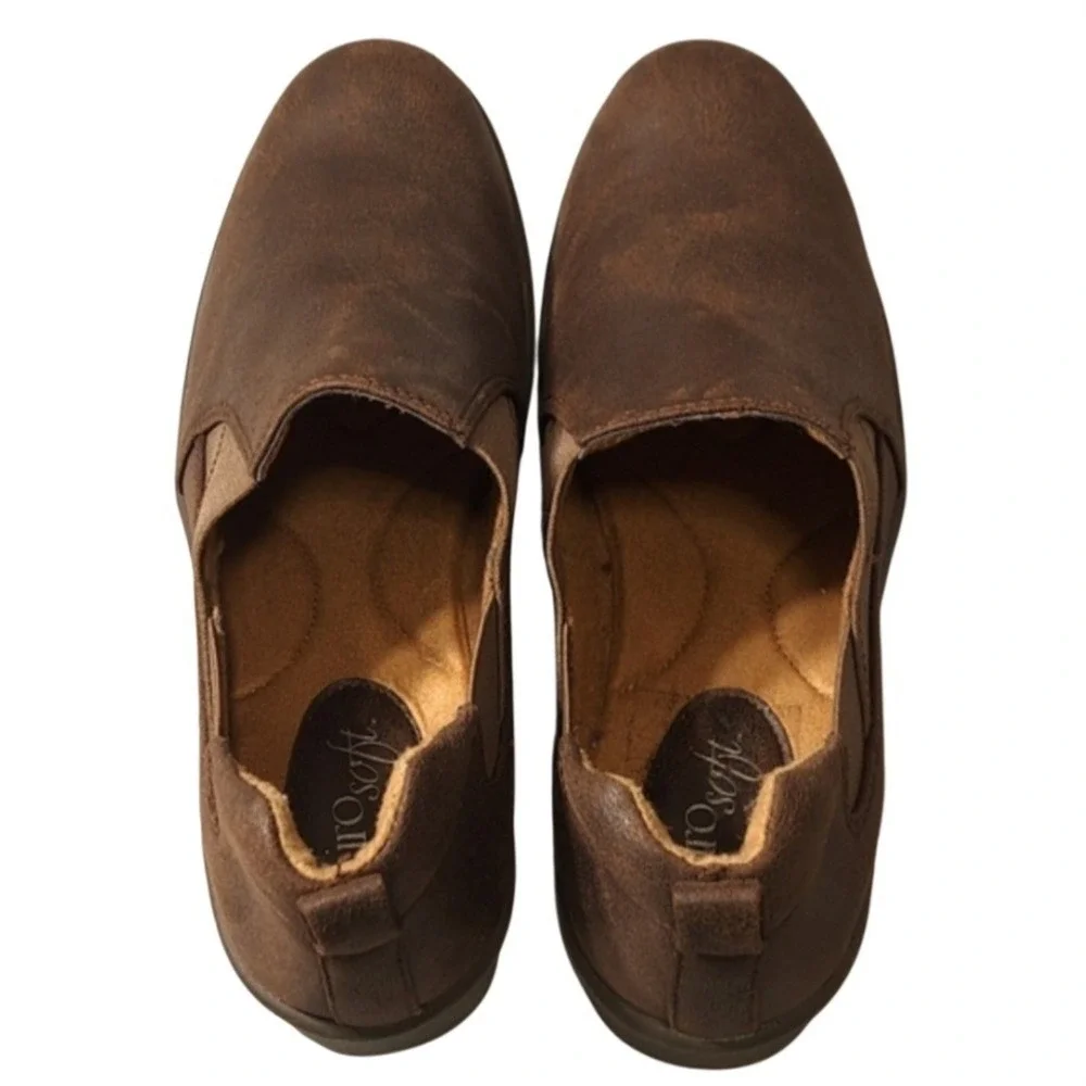 Eurosoft by Sofft Women's Size 8.5M Brown Comfort Wedge‎ Shoes Slip-On